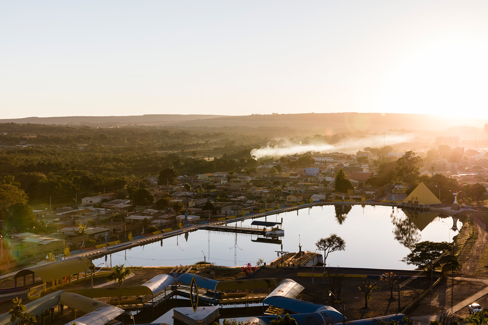 Aerial view of the Sunrise Valley, Brazil.